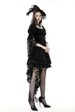 Gothic princess bell lace sleeves velvet dress DW858