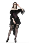 Gothic princess sleeves high low dress DW860