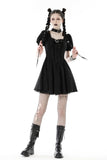 Punk rock lace up dress  DW862