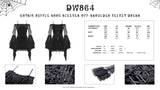 Gothic ruffle horn sleeves off-shoulder velvet dress DW864