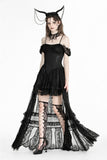 Gothic noble romantic lace hi-low dress. DW950