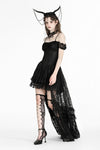 Gothic noble romantic lace hi-low dress. DW950