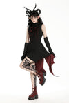 Little Devil black and red tail shirt dress DW958