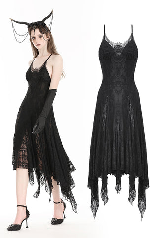 Gothic ghostly mysterious sexy lace irregular dress DW965