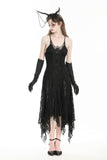 Gothic ghostly mysterious sexy lace irregular dress DW965