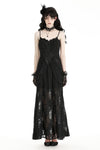 Gothic elegant lace maxi halter dress . DW968