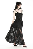 Gothic elegant lace maxi halter dress . DW968