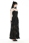 Gothic elegant lace maxi halter dress . DW968