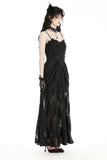 Gothic elegant lace maxi halter dress . DW968