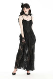 Gothic elegant lace maxi halter dress . DW968