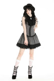 Dark stripes preppy style dress. DW971