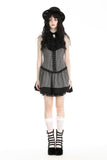 Dark stripes preppy style dress. DW971