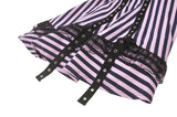 Punk Black and Purple Striped Knit Dress DW976