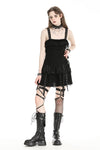 Punk rock black edgy rebellious dress DW978