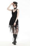 Irregular spider web knit dress with metal pentagrams DW979