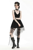 Irregular spider web knit dress with metal pentagrams DW979