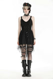 Irregular spider web knit dress with metal pentagrams DW979