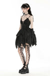 Black night-flying bat irregular dress  DW981