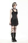 Punk black rebel lace dress. DW986