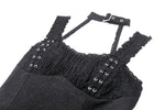 Punk black rebel lace dress. DW986