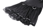 Punk black rebel lace dress. DW986