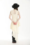 Steampunk Explorer's beige irregular lace dress DW994