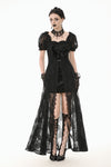 Gothic Faux Two-Piece Lace Velvet Rose Maxi Dress DW998