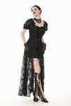 Gothic Faux Two-Piece Lace Velvet Rose Maxi Dress DW998