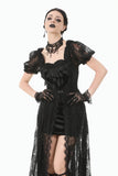 Gothic Faux Two-Piece Lace Velvet Rose Maxi Dress DW998