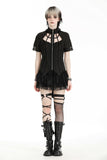 Punk black hollow spider-shaped shirt IW100