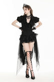 Deep V-neck gothic pleated blouse IW112