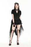 Deep V-neck gothic pleated blouse IW112