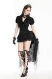 Deep V-neck gothic pleated blouse IW112