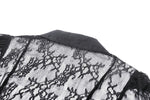 Gothic black sexy lace hollow out blouse IW113