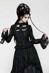 Gothic lace sexy hollow cross blouse IW120