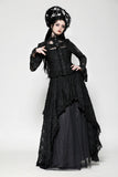 Gothic lace sexy hollow cross blouse IW120