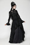 Gothic lace sexy hollow cross blouse IW120