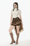 Vintage-Inspired Cotton-Linen Blouse with Sculpted Mushroom Buttons IW125