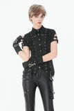 Ruptured Lace-Up Punk Shirt IW139 - Gothlolibeauty