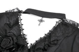 Courtly Cross Gem Gothic Blouse IW140 - Gothlolibeauty
