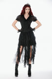 Black Sheer Ruffle Blouse IW141 - Gothlolibeauty