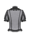 Courtly Sheer Lace Ruffle Blouse IW142 - Gothlolibeauty