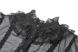 Courtly Sheer Lace Ruffle Blouse IW142 - Gothlolibeauty