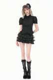 Goth Retro Victorian Lace Ruffle Puff Sleeve Slim Blouse IW150