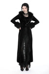 Gothic ladylike fur velvet maxi coat JW258