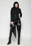 Vintage gothic jacquard tailcoat with slits JW268