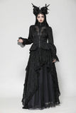Gothic Hollow Pattern Sheer Tailcoat JW271