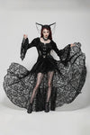 Gothic Embossed Velvet and Lace Long Outwear JW273