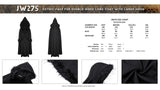 Gothic faux fur double-sided long coat with large hood JW275