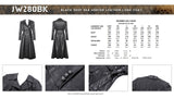 Black deep sea hunter leather long coat JW280BK